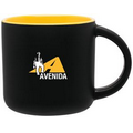 14 Oz. Minolo Mug With Matte Black Outside/ Glossy Yellow Interior